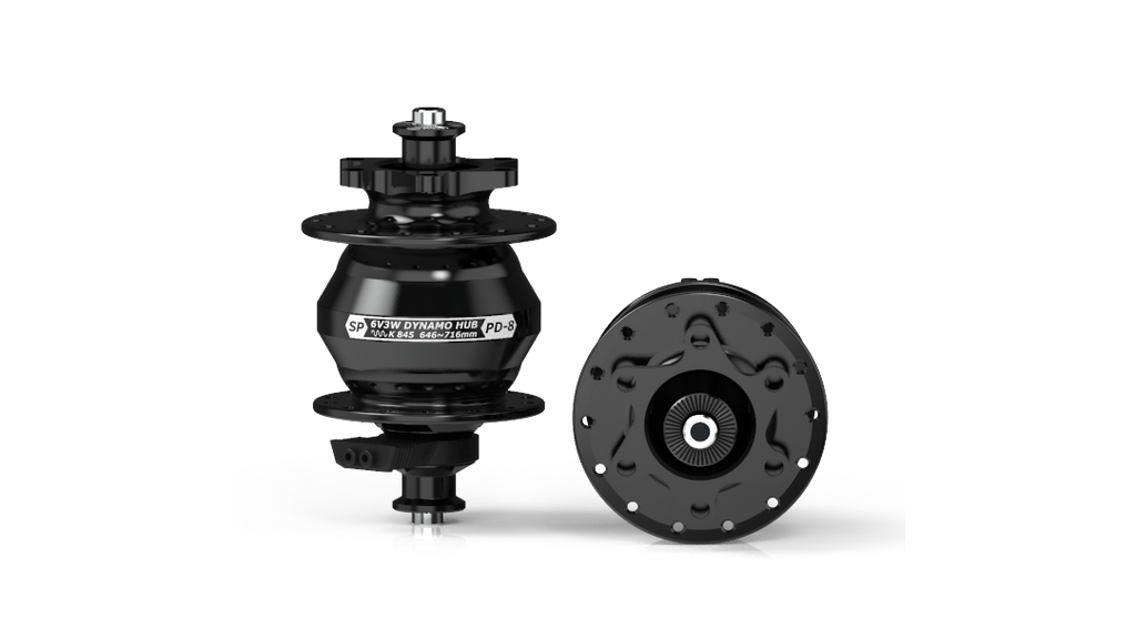 Moyeu PD8, noir, 28 trous, disque 6 trous