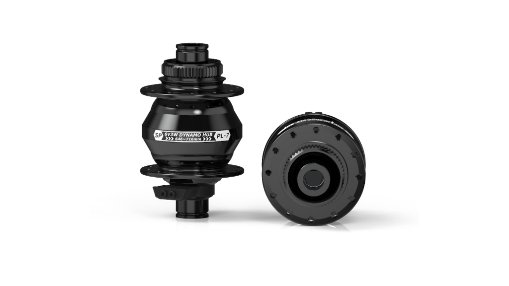 Moyeu PL7, noir, 24trous, centerlock, axe 12mm x 100