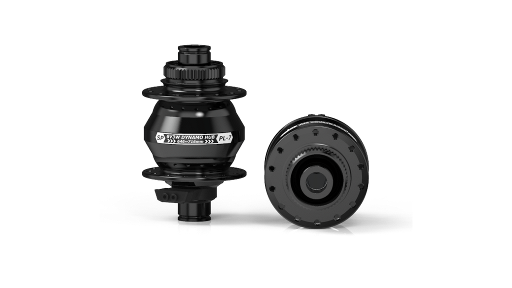 Moyeu PL7, noir, 28 trous, centerlock, axe 12mm x 100