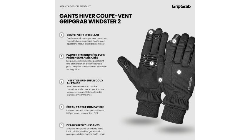 Gants Longs Hiver Windster 2 Windproof - 1080
