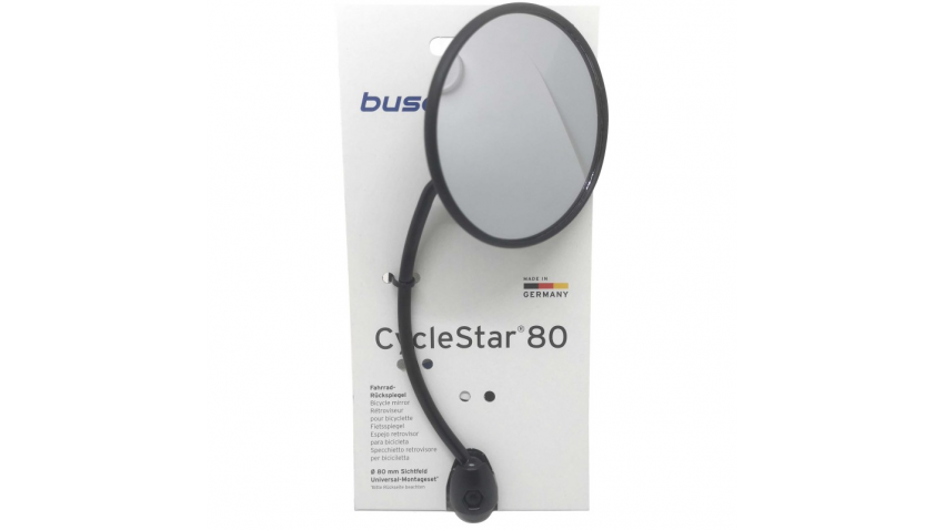Rétroviseur Cycle Star 80mm à tige longue - Busch&Muller
