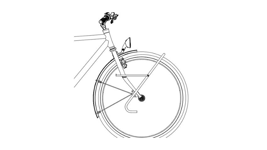 Tubus Porte Bagages avant Tara noir