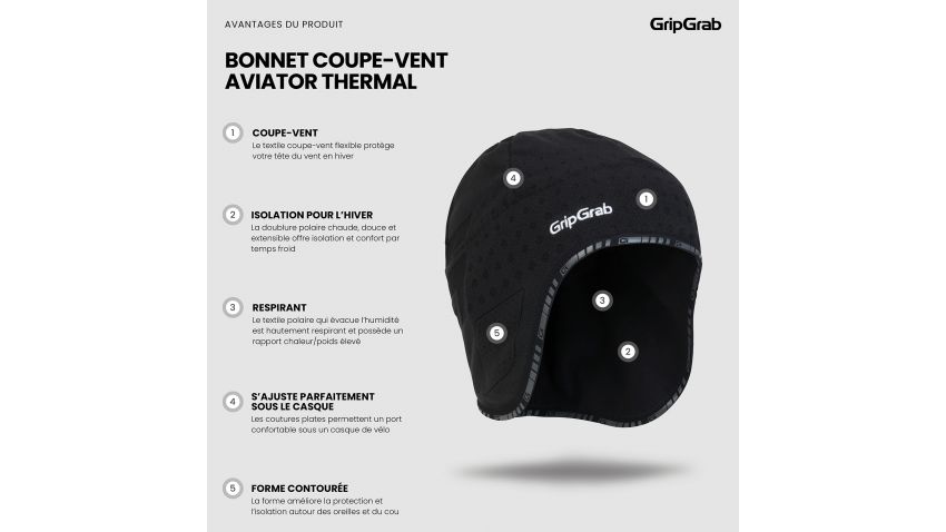 Bonnet Aviateur Windproof Thermique - 5003