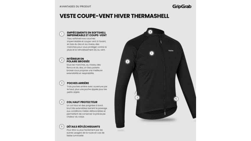 Veste hiver Thermique et coupe-vent - PACR - 6103
