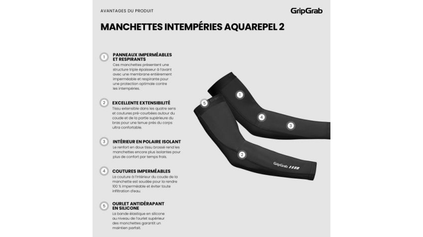 Manchettes intempéries AquaRepel 2 - 4017