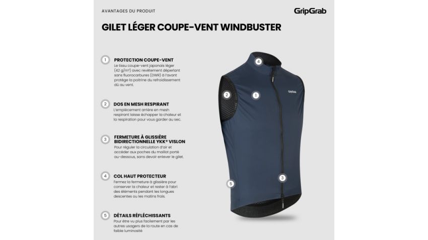 Gilet léger coupe-vent PACR - 6102