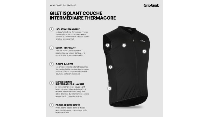 Gilet isolant couche intermédiaire PACR - 6105