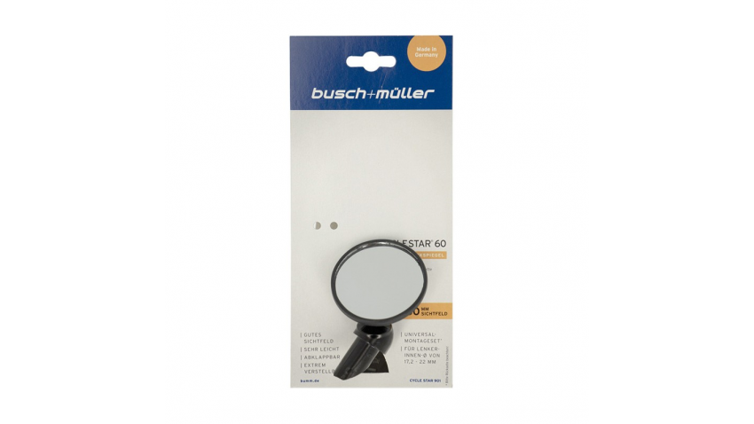 Rétroviseur Cycle Star 60mm - Fixation embout de guidon - Busch&Muller