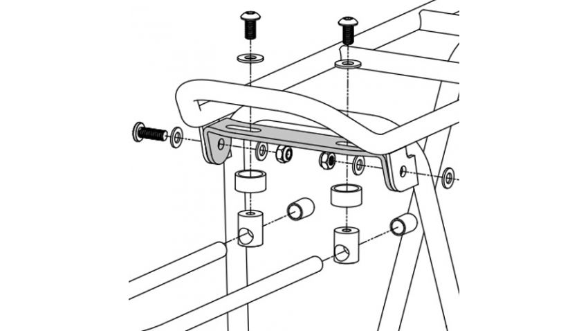 Tubus Porte-bagages arrière Logo Evo noir