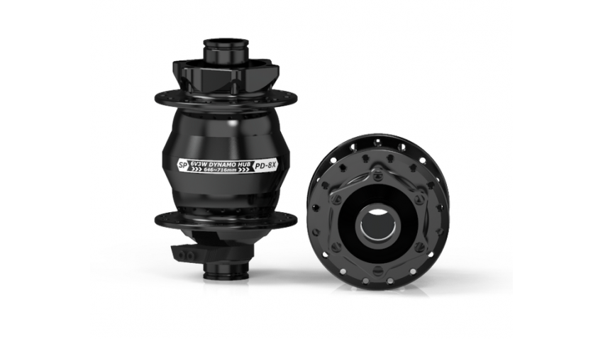 Moyeu PD8-X-110, noir, 32 trous, disque 6 trous, axe 15mm x 110