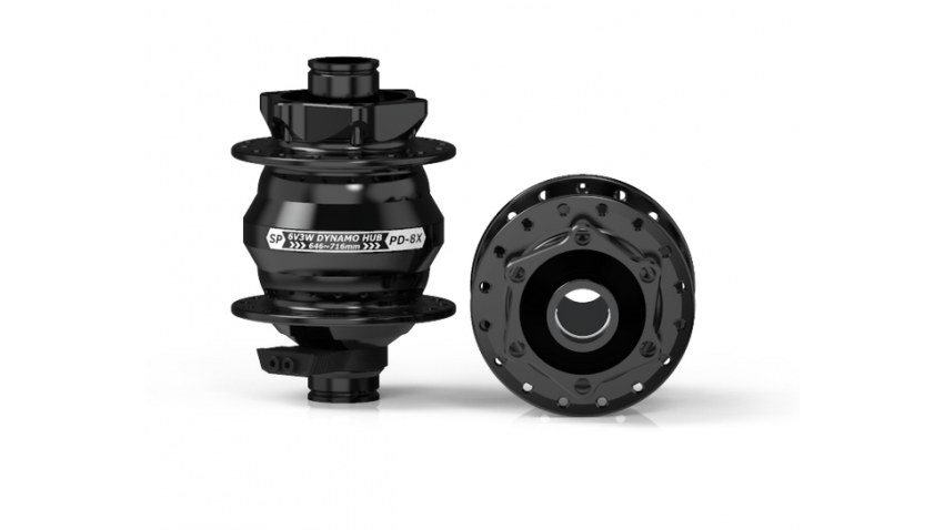 Moyeu PD6, noir, 32 trous, disque 6 trous, axe 15mm X 100