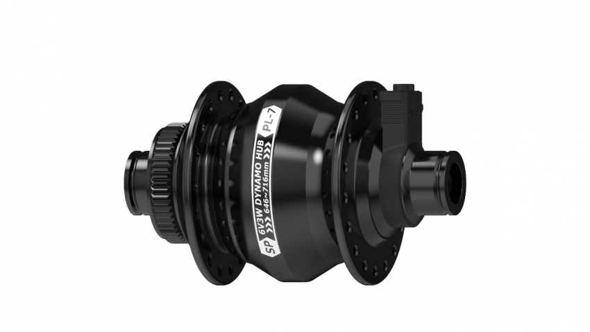 Moyeu PL7, noir, 24trous, centerlock, axe 12mm x 100