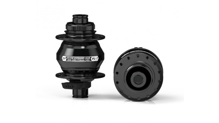 Moyeu PL7, noir, 28 trous, centerlock, axe 12mm x 100