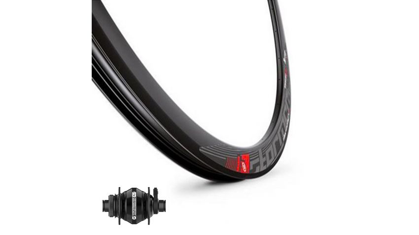 Roue dynamo avant 700 jante Stormer 17 moyeu PL7 32 trous-centerlock