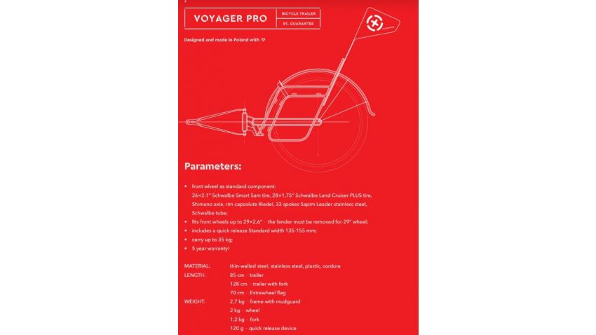 Extrawheel Voyager PRO 28, roue incluse